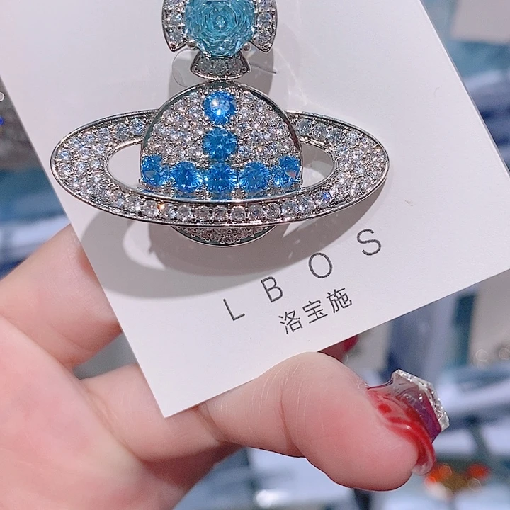 锆石铜合金星球胸针