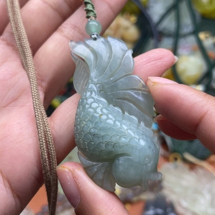 岫玉未镶嵌吊坠毛衣链锁骨链