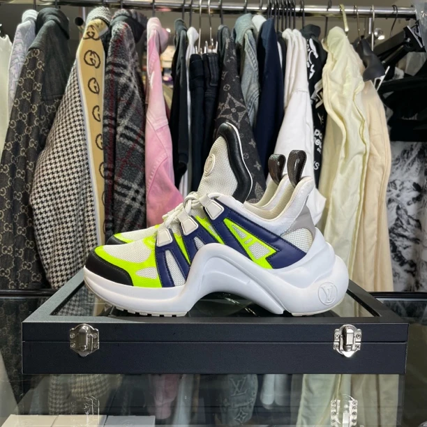 99新 LouisVuitton/路易威登 老爹鞋白黄/36码 /无盒/已鉴定洗护
