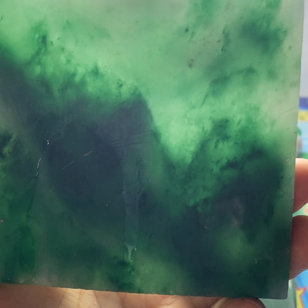 孙***琴定制石英质玉（非洲翠）天然非州翠手镯