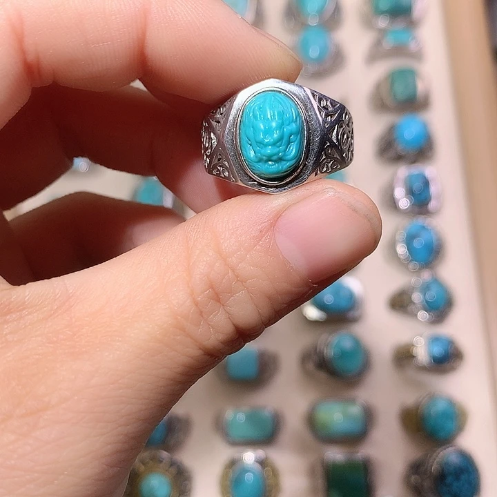 绿松石银S925镶嵌颈饰