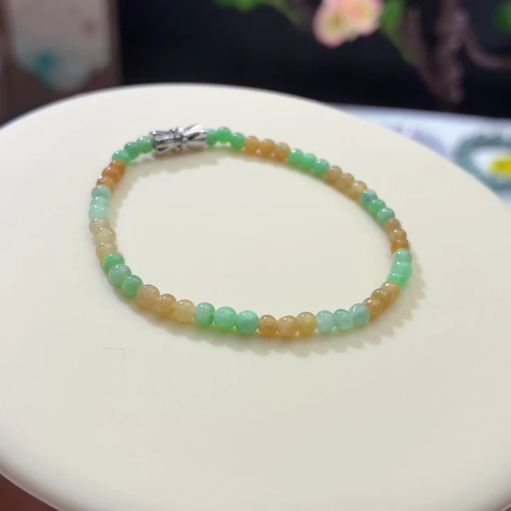 翡翠未镶嵌手链卡3.4福利款