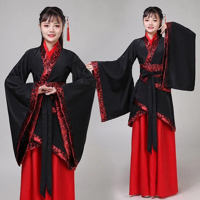 璇玑礼仪之邦古装舞蹈演出服装红女改良广袖舞台重回汉唐宋秦汉服