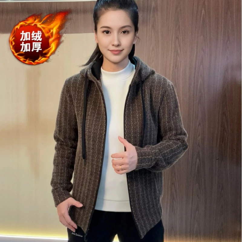 冬季新款男士长袖加绒时尚轻奢免烫抗褶皱帅气休闲立领夹克外套