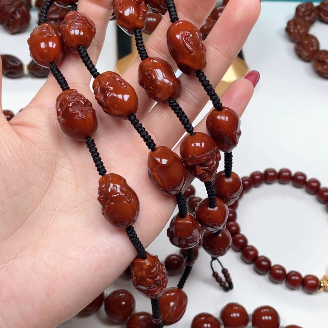 橄榄核手串王*二十八罗汉脖挂