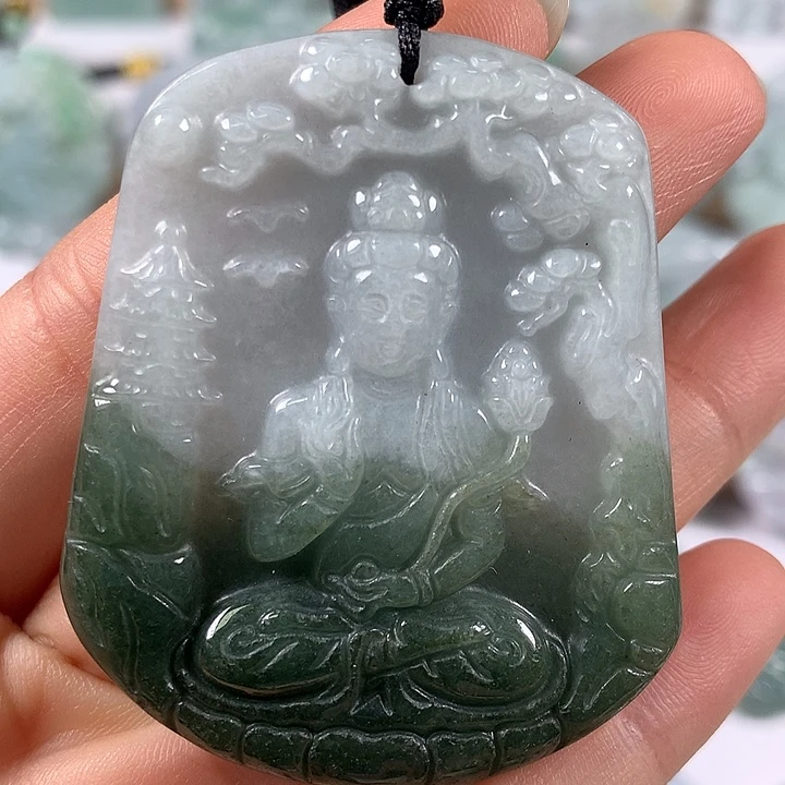 颈饰未镶嵌翡翠观音福利有棉感福利