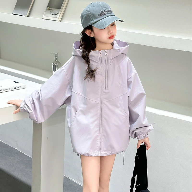 【清新百搭】女童春季休闲宽松外套韩版户外透气时尚运动上衣
