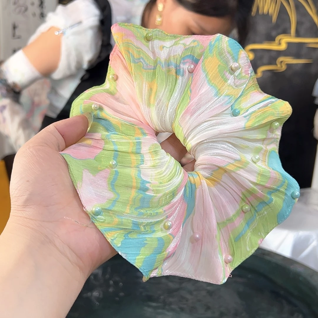 496精品圆饼发圈手作饰品