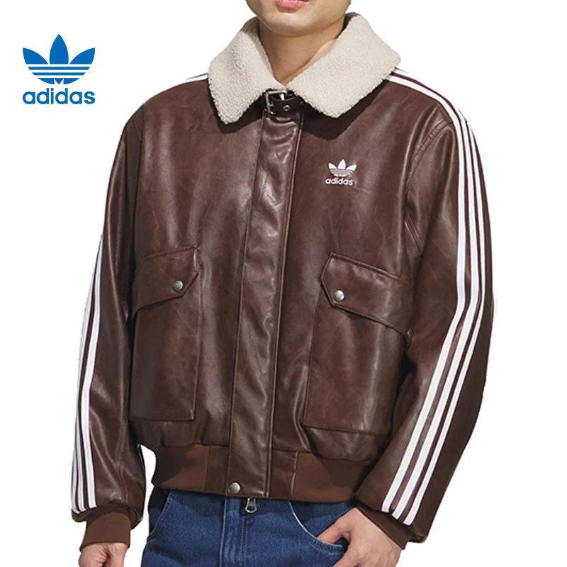 adidas/阿迪达斯三叶男子运动休闲棉服外套KF3692