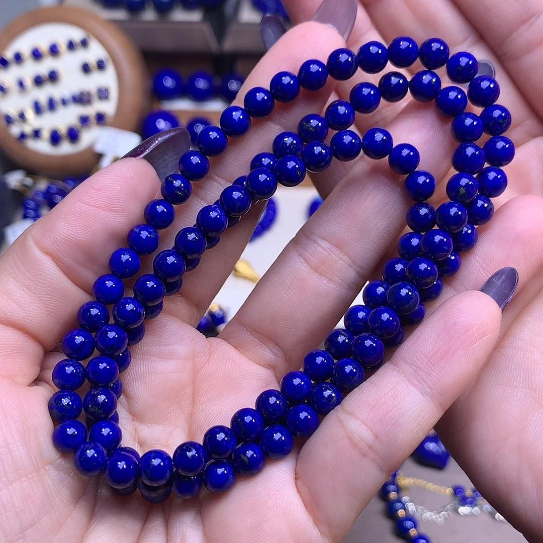 陆***崟青金石未镶嵌6.2m长链捡漏