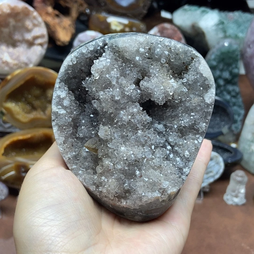 未镶嵌紫晶摆件水晶