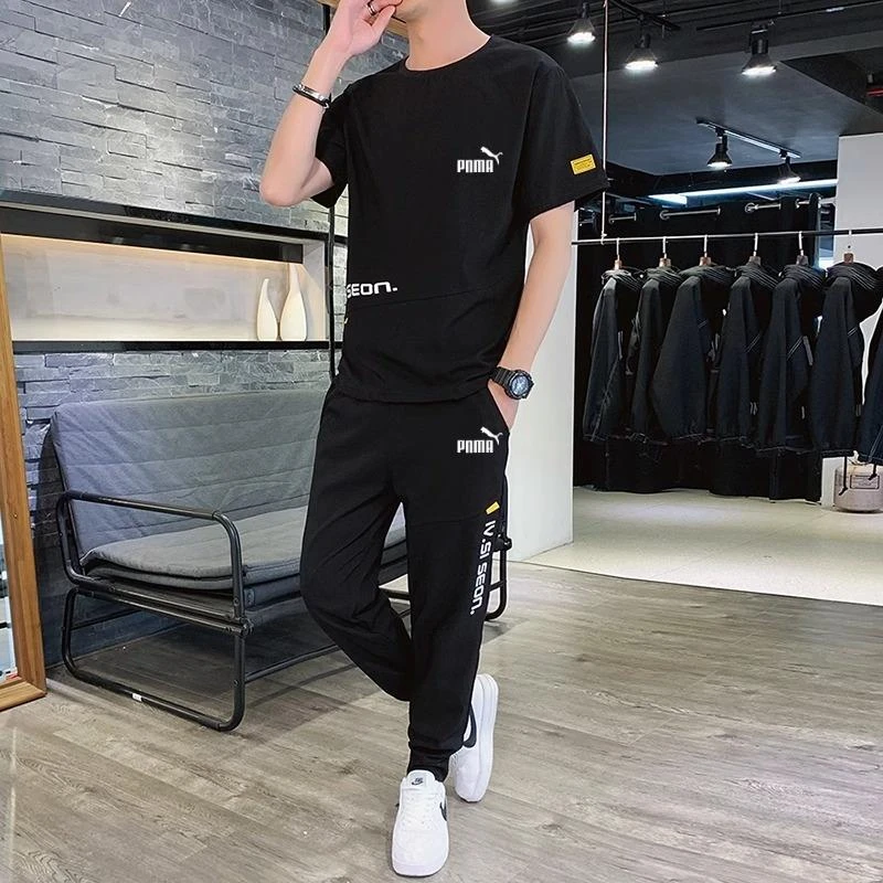 【Npkp&Victorit官方】夏季冰丝套装男士速干短袖t恤薄款2025新款