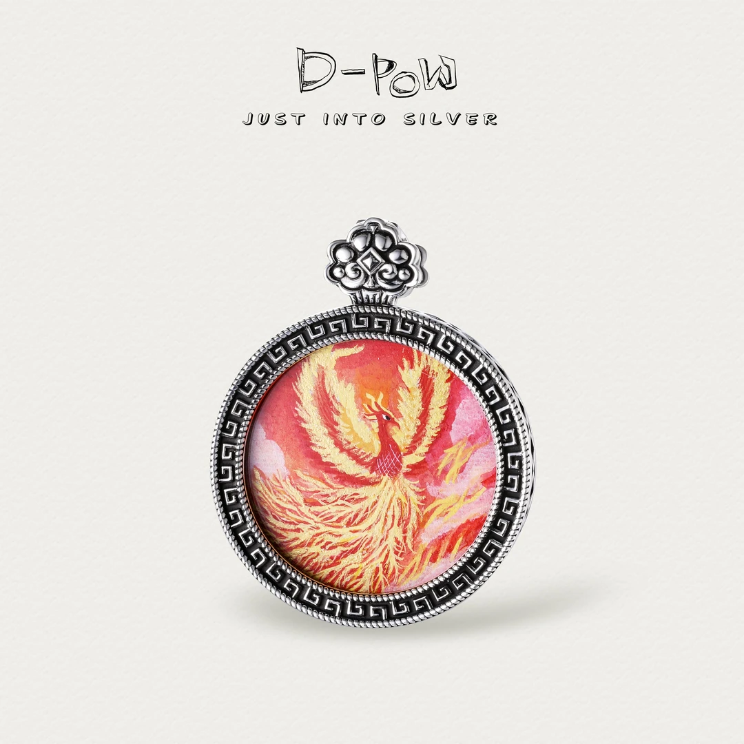 灯小炮红凤凰吊坠唐卡（8538）百搭手工坠链素款精美