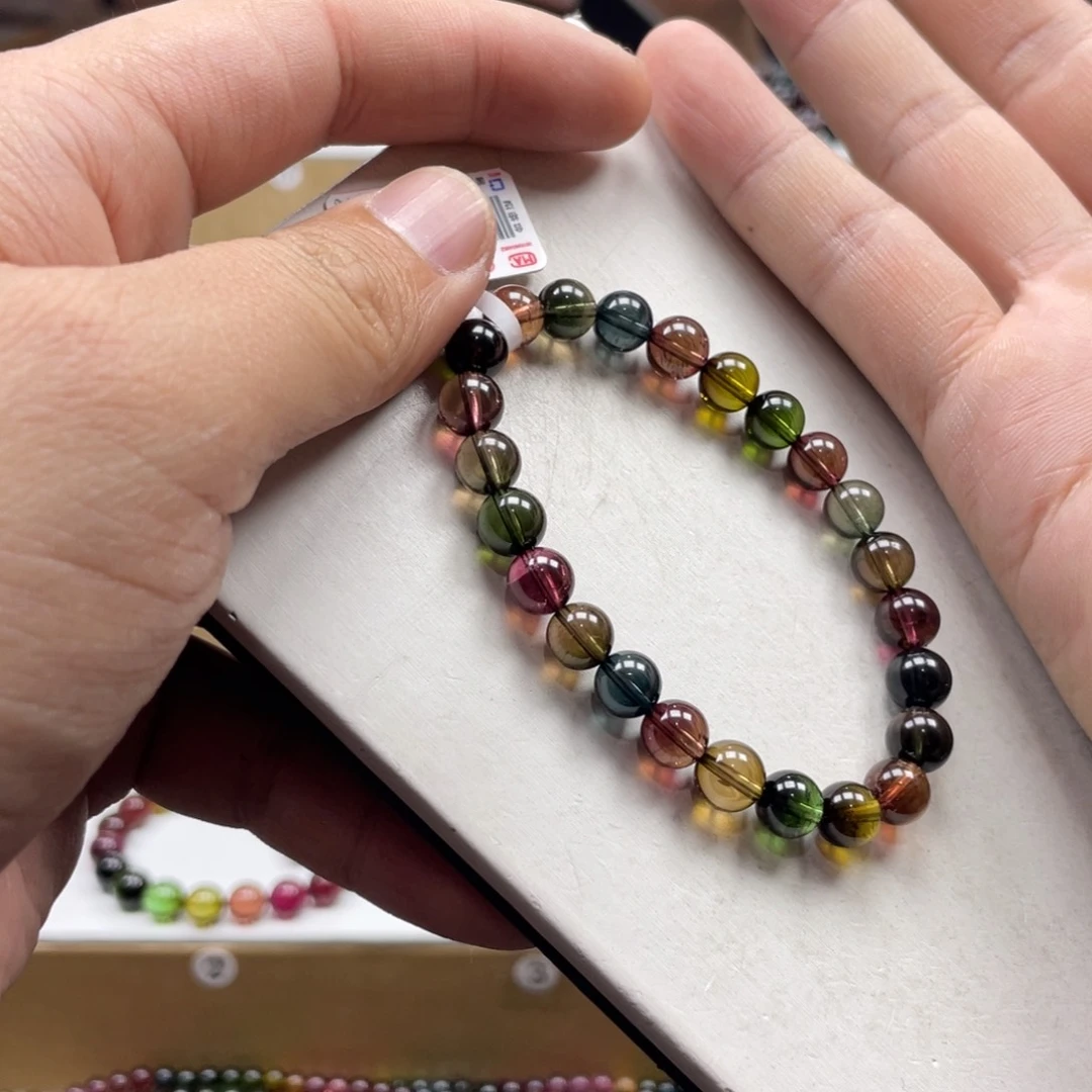 碧玺手串未镶嵌7.5mm.mmmmmmmmmm