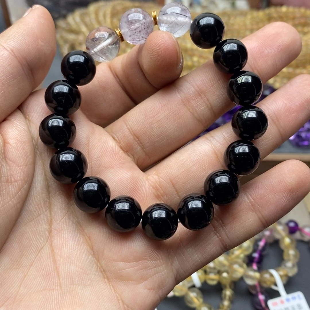 水晶手链未镶嵌黑碧玺