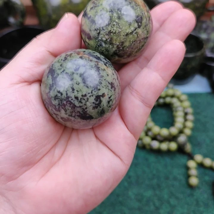 蛇纹石玉合金手球