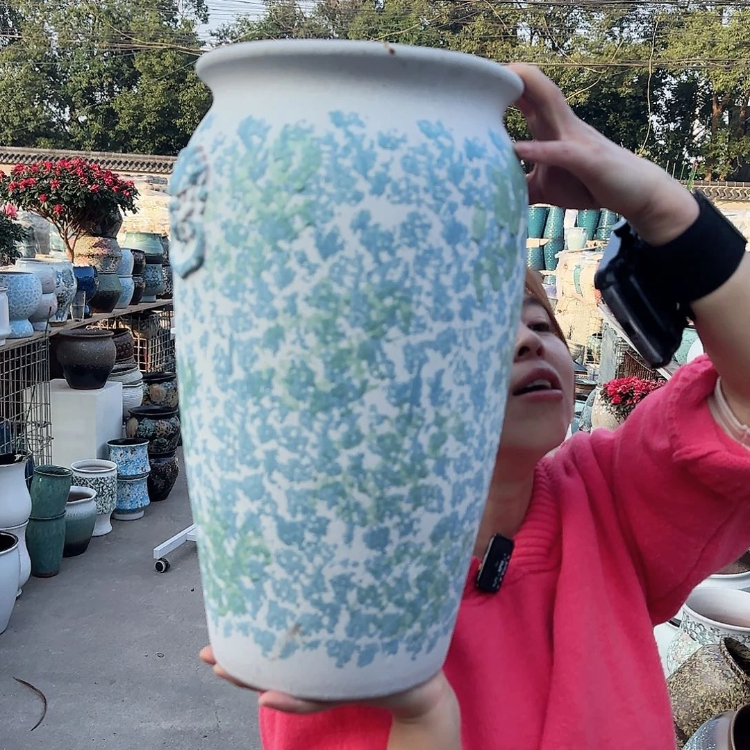 紫砂茶壶王嫂花盆1116-134高40口20