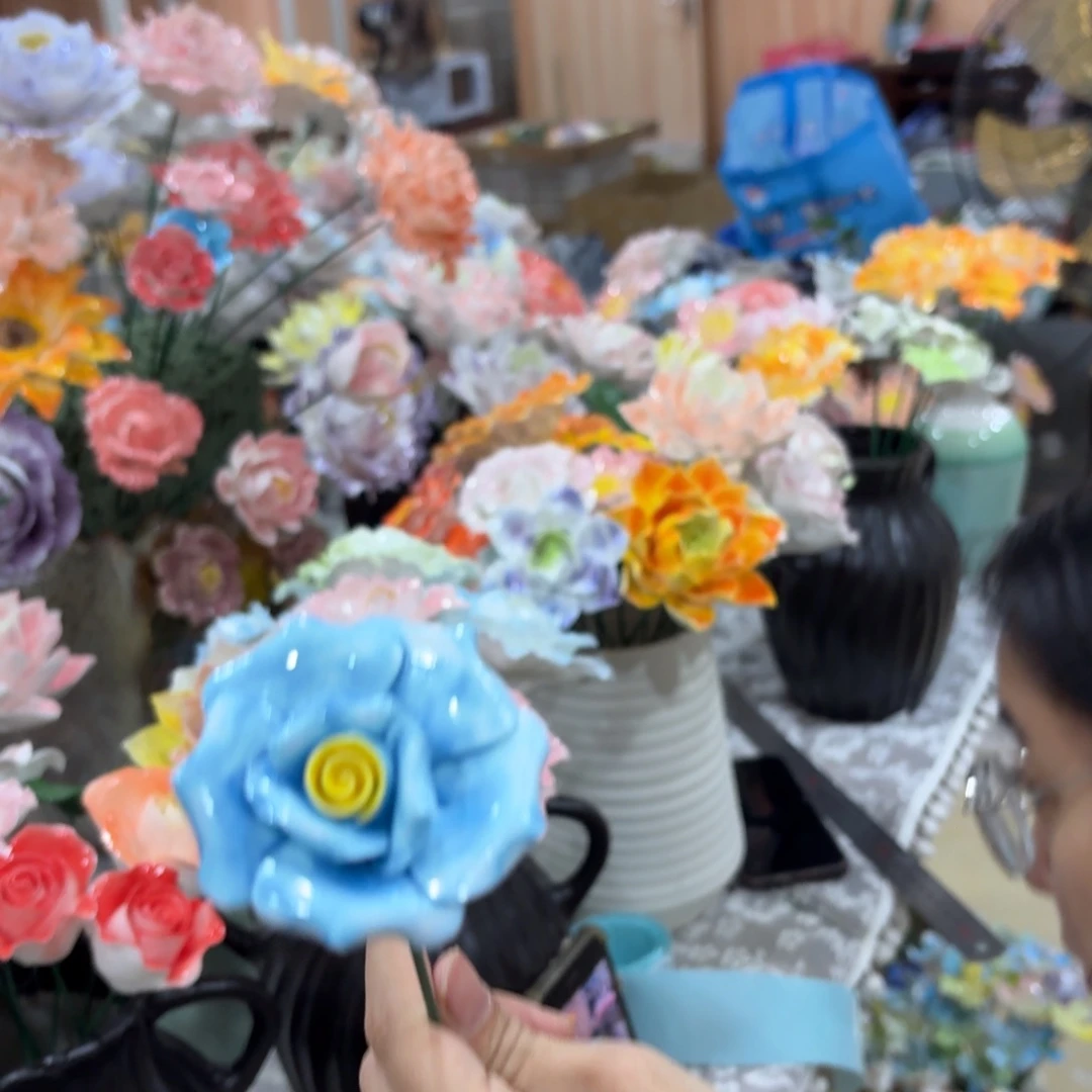 陶瓷花，20元发货，退款拉黑
