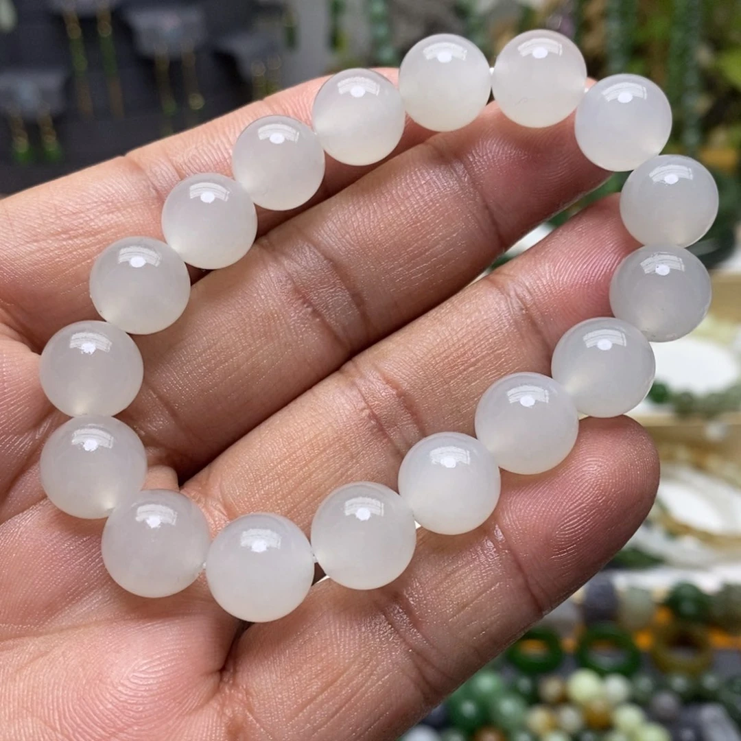 和田玉（白玉）手链未镶嵌52
