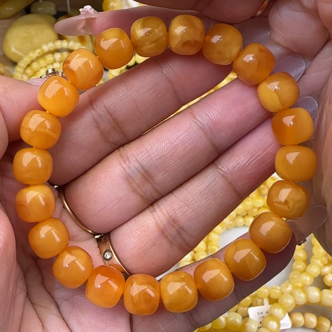 蜜蜡未镶嵌手串花蜡老型手串