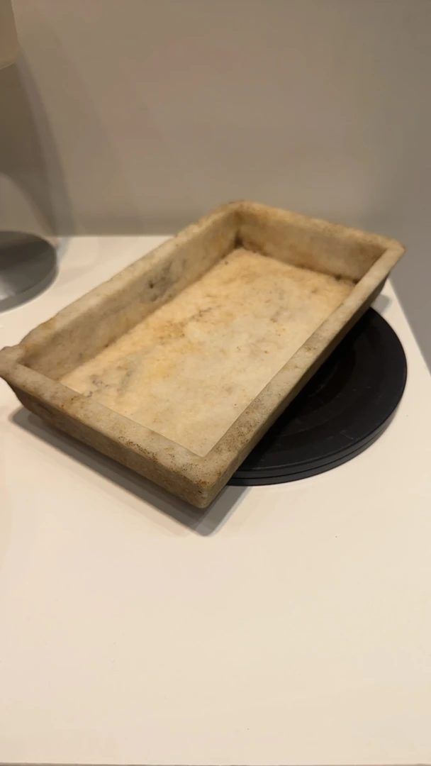 孤品白石盆庭院摆件
