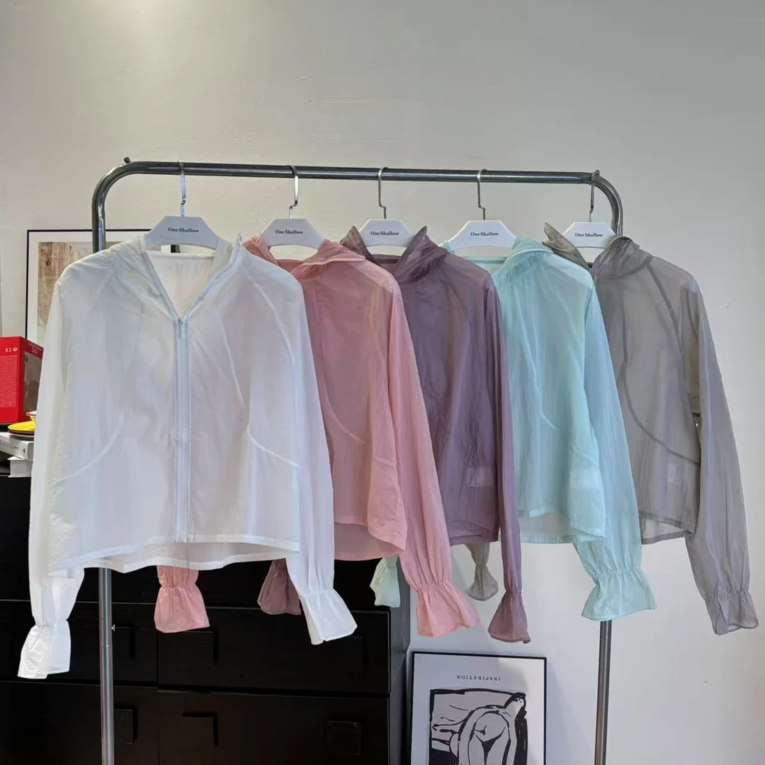 夏季连帽透气宽松休闲防晒衣5517