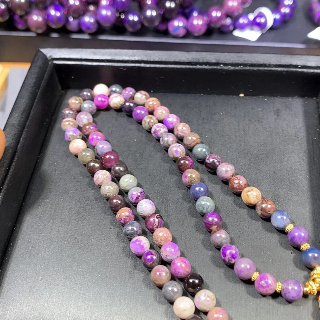 苏纪石（舒俱来）未镶嵌南非舒俱来樱花圆珠直链