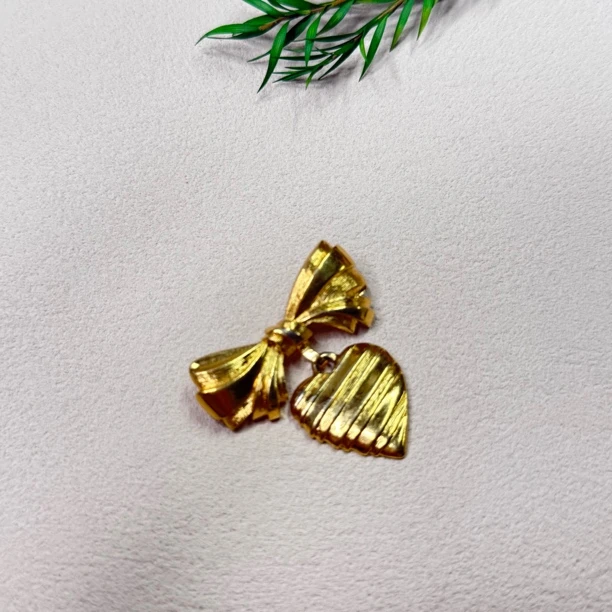 铜合金胸针 【六六中古】孤品复古蝴蝶结胸针te0166