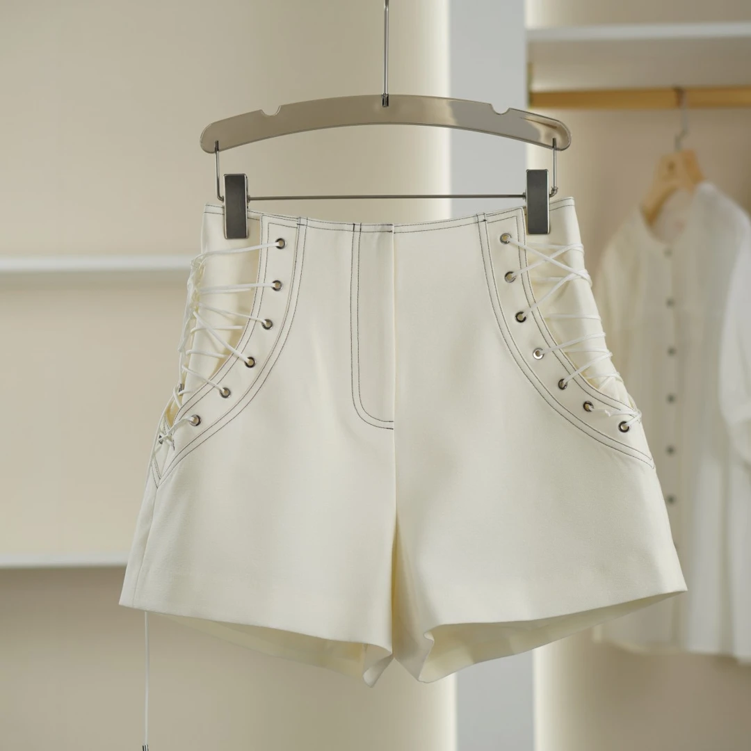 麦迪尚品【H】K510女装夏款侧边绑带百搭短裤撤柜专柜正品