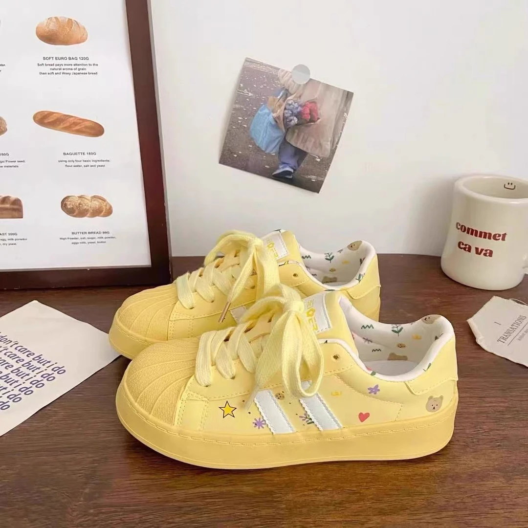 小众贝壳小白鞋女2025春季新款可爱休闲运动鞋潮韩系百搭学生板鞋