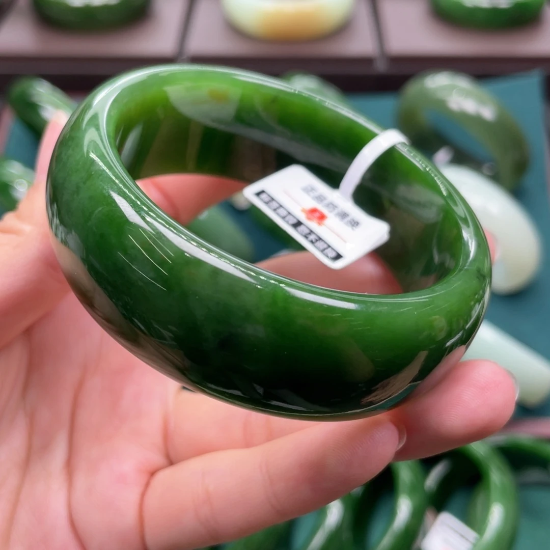 和田玉（碧玉）未镶嵌手镯5758