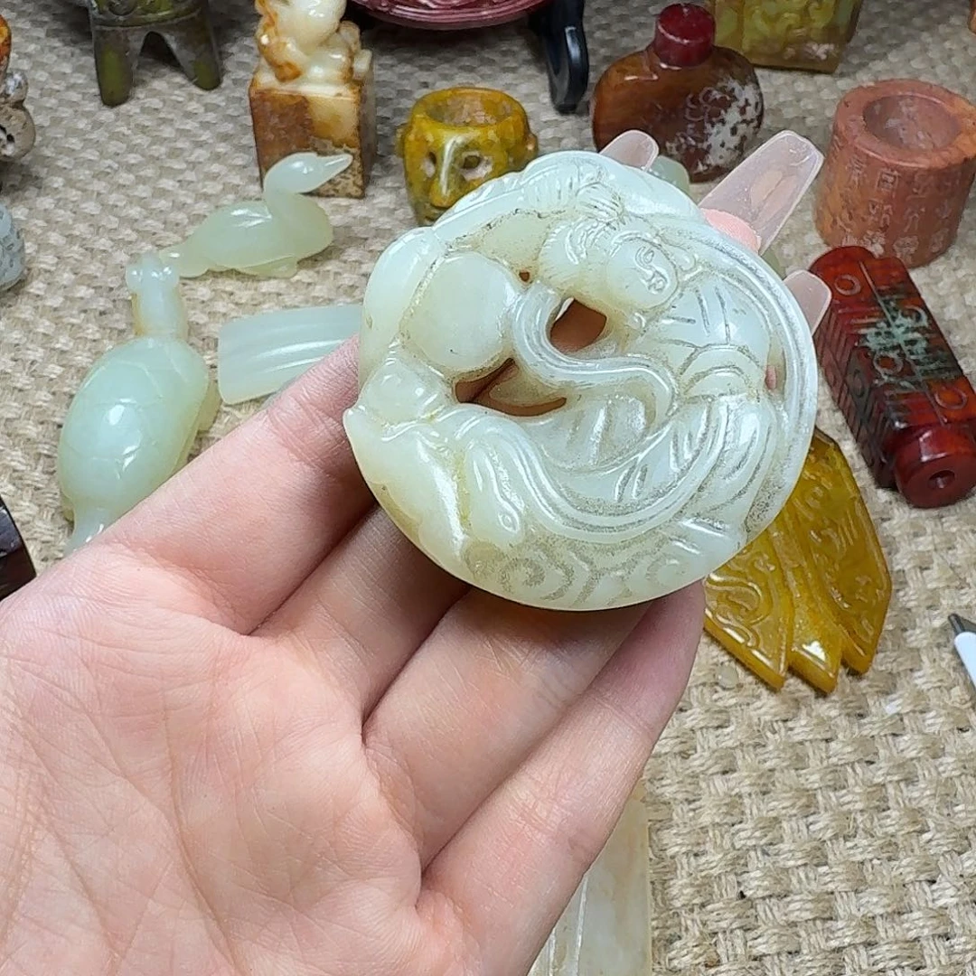 白玉菩提吊坠挂件