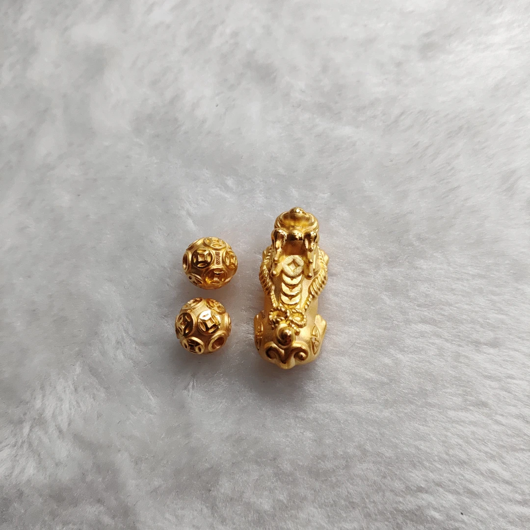 金元宝足金999貔貅珠子首饰