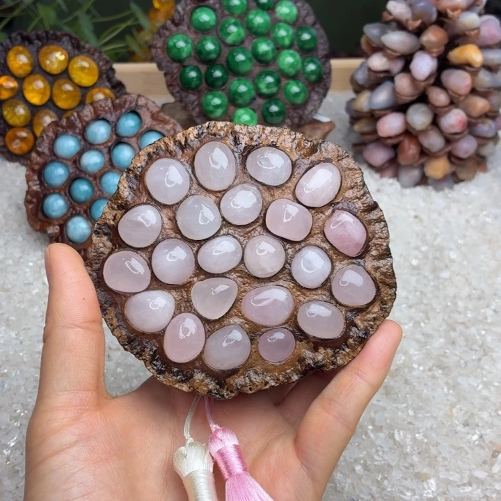 石材木石院子的莲蓬摆件3