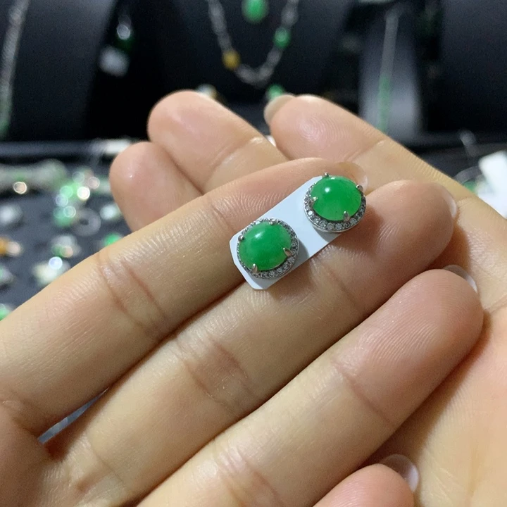 翡翠银S925镶嵌戒指