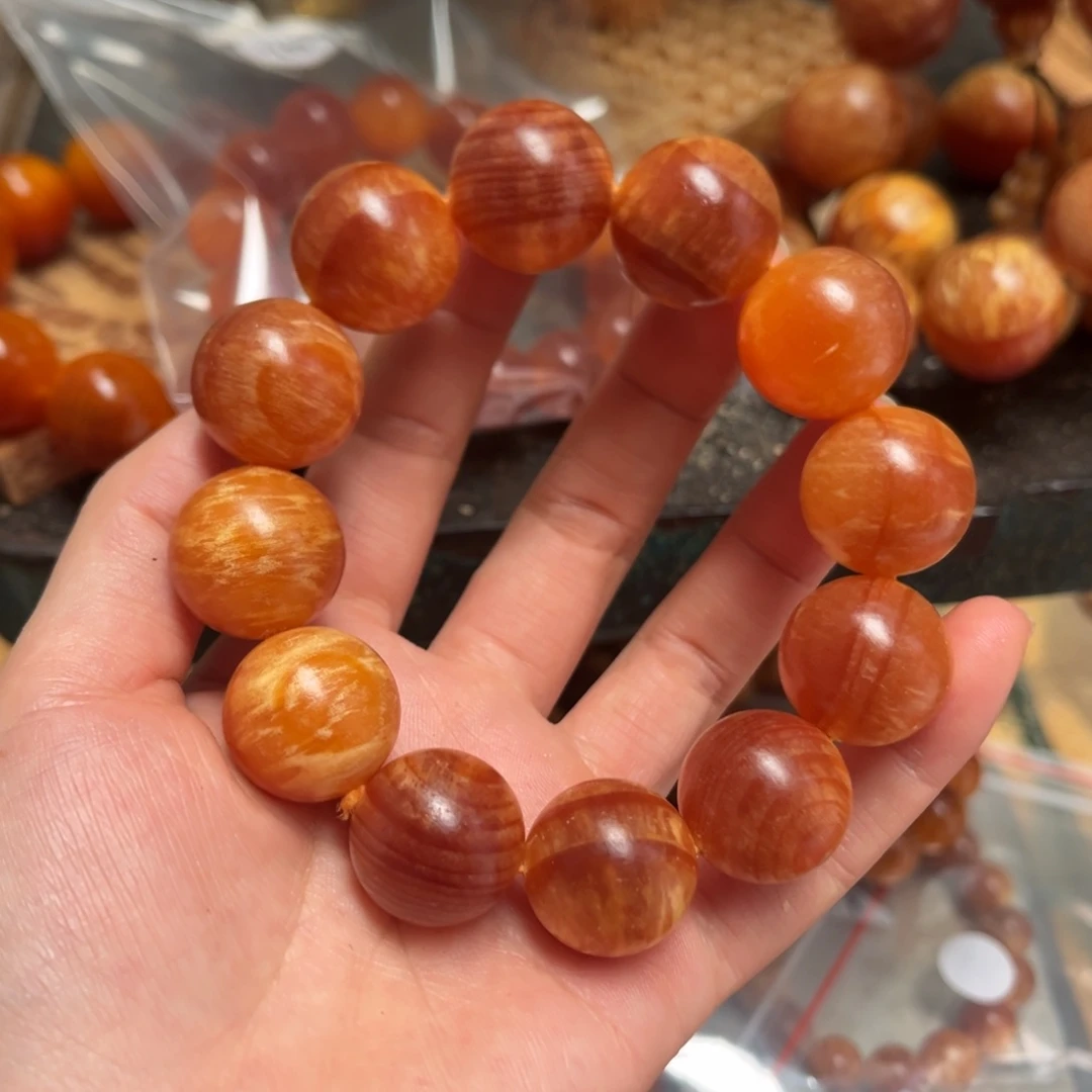 貓***爺手串/手链松木（琥珀木）2.0手持19颗