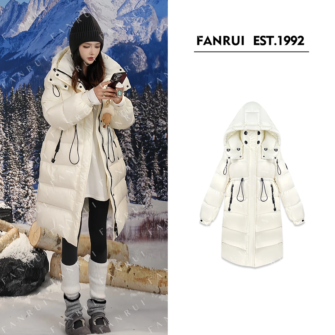FANRUI/泛芮「星屑漫叙」白鸭绒保暖立领百搭长款羽绒外套B19138