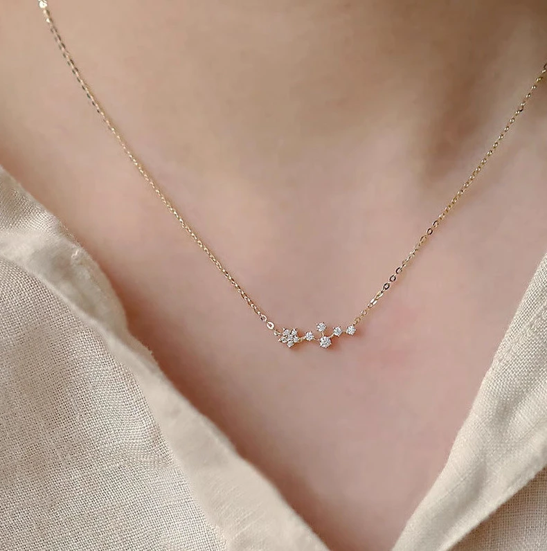 链子925银锆石 【繁星点点】繁星项链精致简约气质019