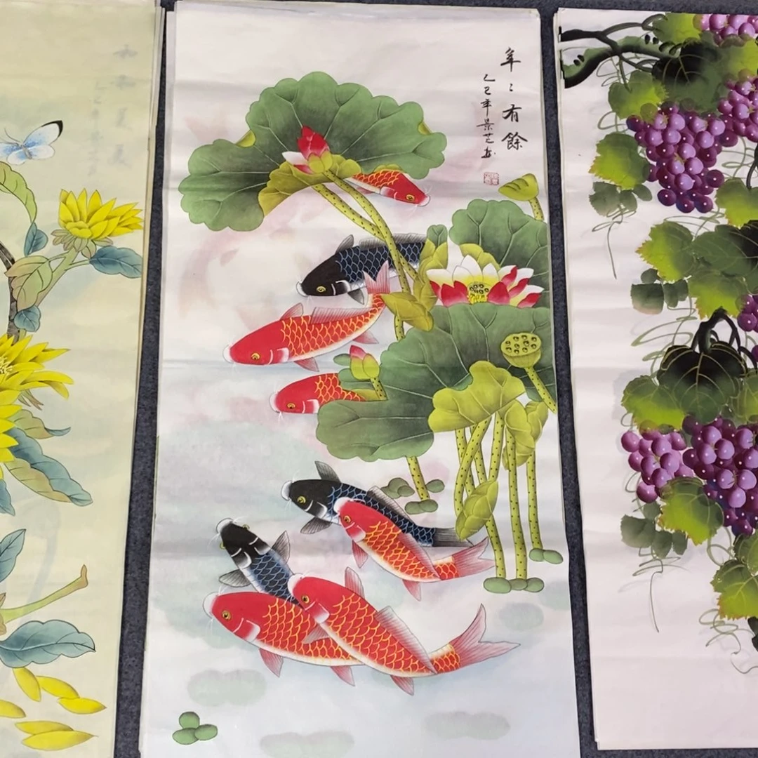 国画尺寸100✖️50三尺精品手绘画