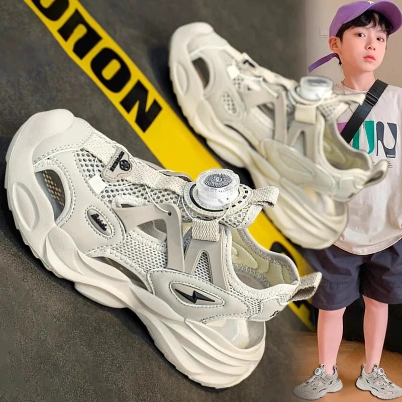 36I℃断码儿童凉鞋夏季新款包头男童运动沙滩鞋中大童防滑防臭凉拖