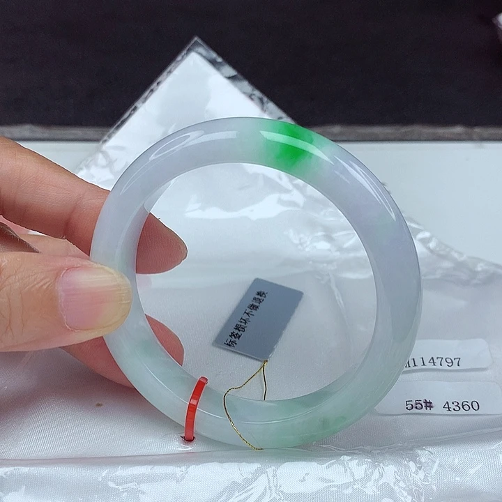 翡翠未镶嵌手镯55圈4797