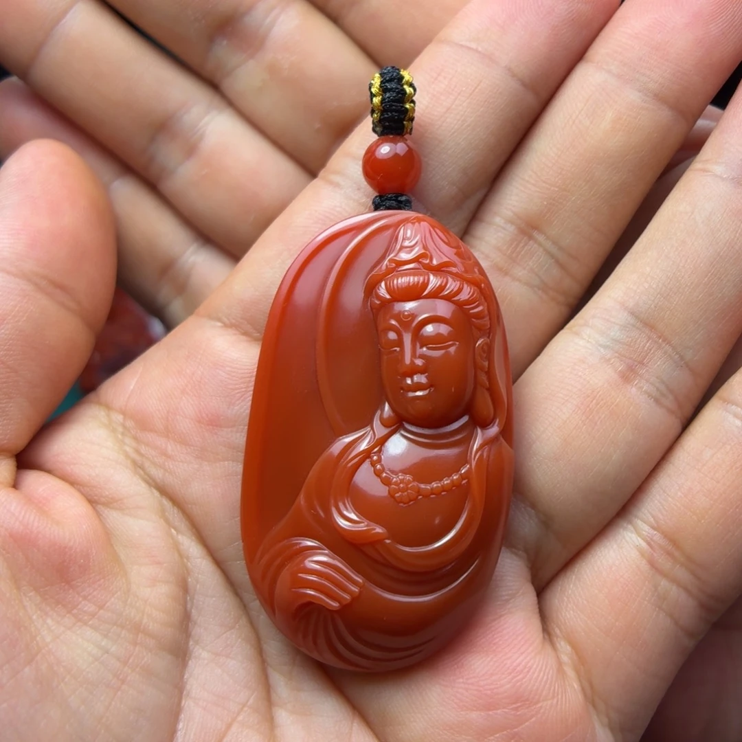 ****鱼颈饰未镶嵌南红玛瑙