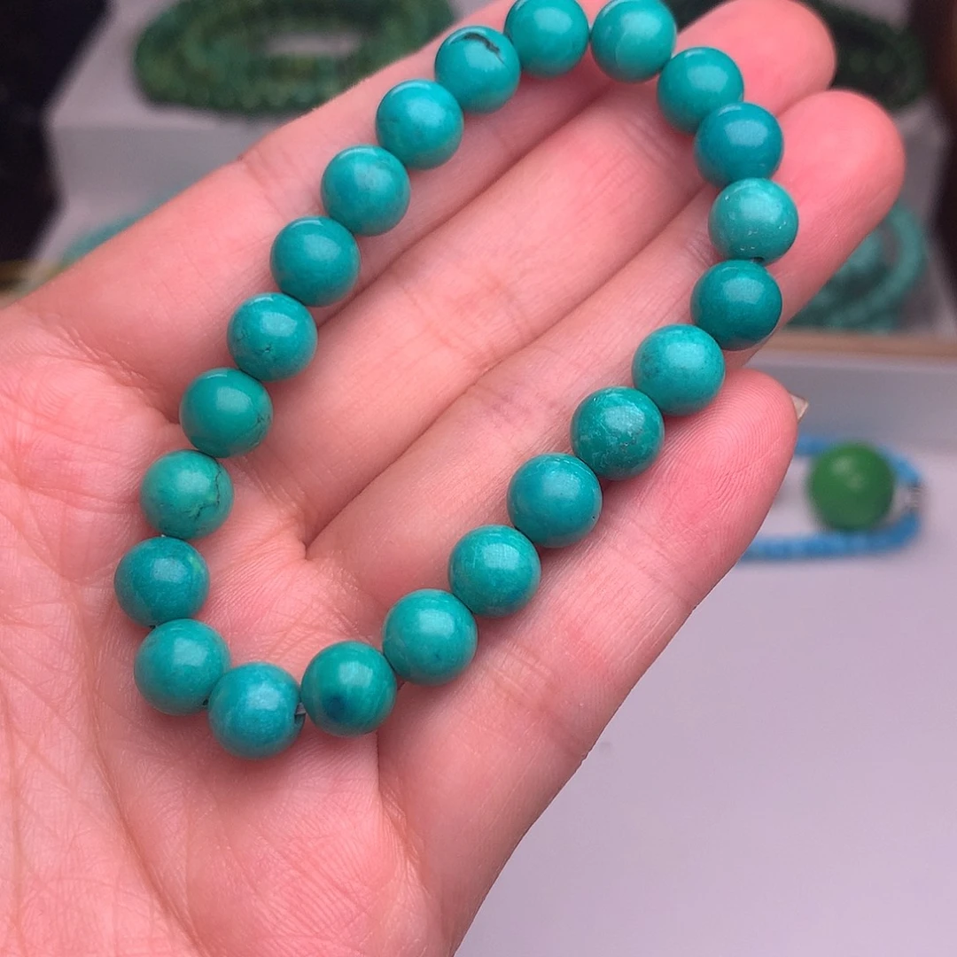 十堰蓝花花松石未镶嵌