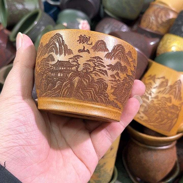 茶杯紫砂全手工紫砂主人杯