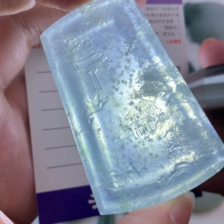 未镶嵌定制翡翠高冰揭阳工山水