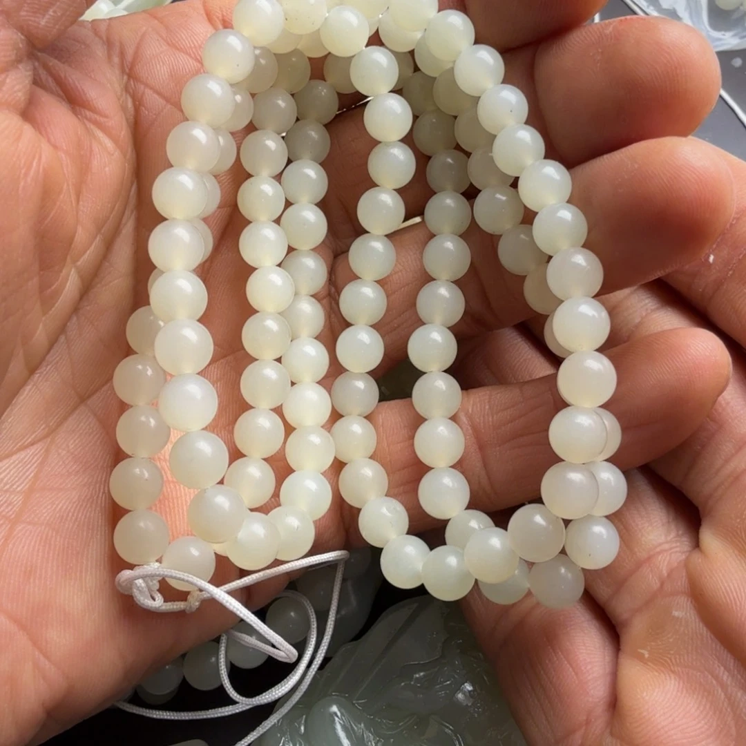 和田玉手链未镶嵌李**点