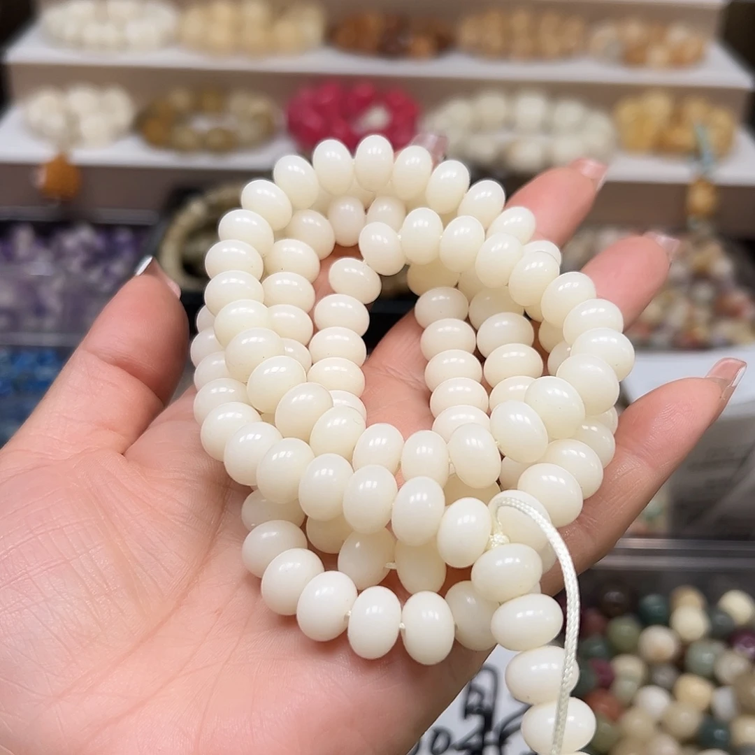 手串菩提根/象牙果卡11白玉算盘110颗