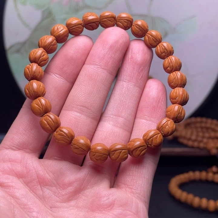 桃核手串9玉龙脊手串