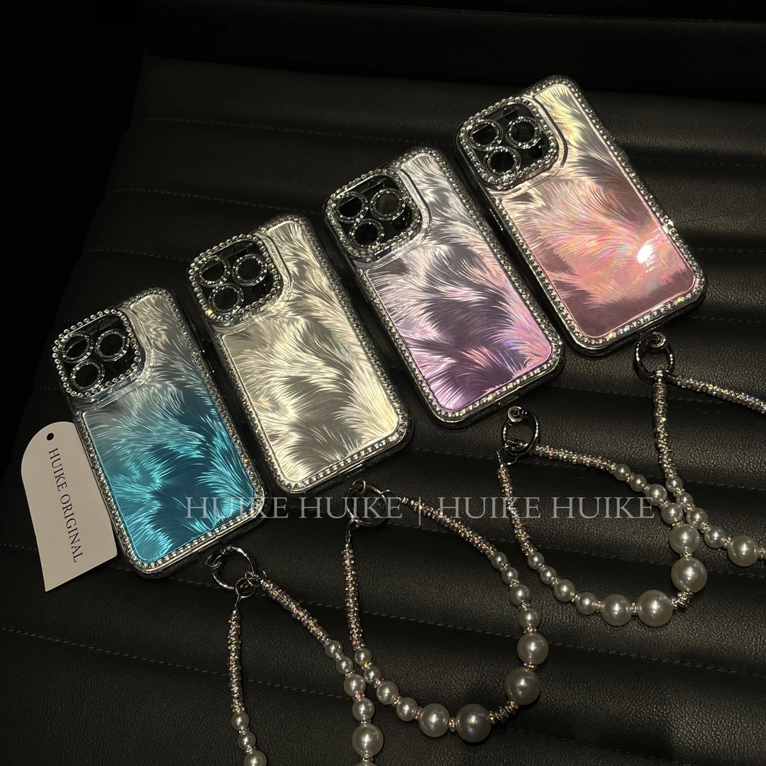 名媛气质镶钻全包适用苹果16手机壳iphone15/14/13promax镜头膜