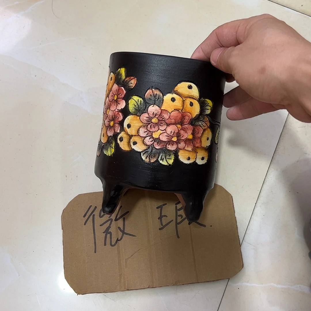 景德镇炫彩手绘口9.5高14.5